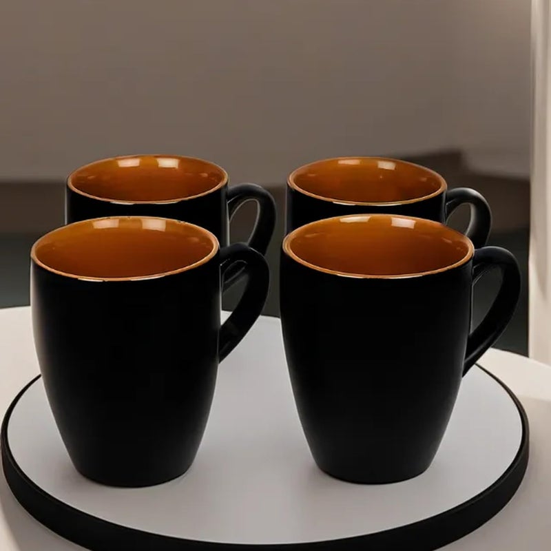 Kittens KITTENS Ceramic Coffee Mug Set of 4 Microwave and Dishwasher Safe Food Grade Black Matt Finish 275ml - Image 1