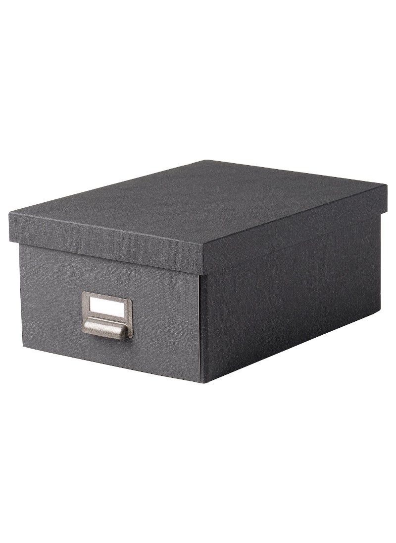 Storage Box With lid Dark Grey 25x36x15 cm