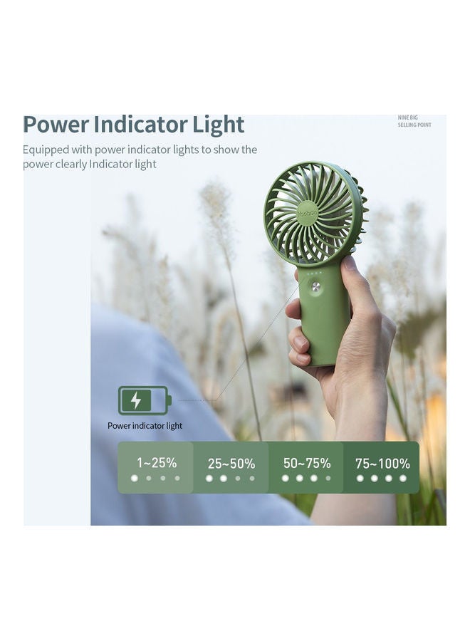 NIBEMINENT Y-F3 USB Rechargeable Handheld Mini Desktop 3-Level Small Electrical Fan White  - Image 2