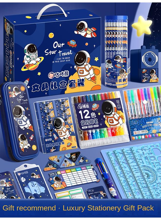 Bluejw Boys' Gift Bag Gift Stationery Suit Gift Box Boys' Primary School Students' Learning Supplies Hand Account Big Gift Bag High Color Value Less - Image 2