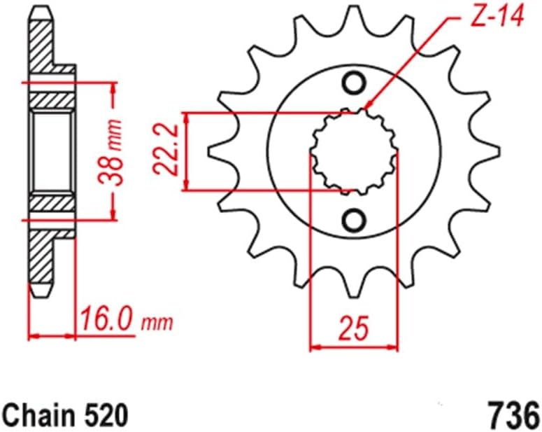 Wivplex 14T 15T Motorcycle Front Sprocket for Ducati - Image 2