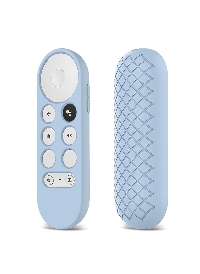 O Ozone - Silicone Case For Google Chromecast with Google TV 2020 Voice Remote, Anti Slip Protective Case Holder Skin Shockproof Bumper Cover - Blue - Image 1
