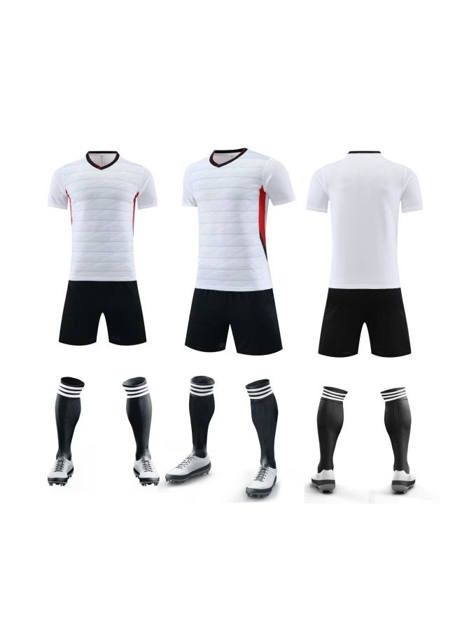 White Football Uniform Suit Men's Football Sports Match Custom Printing Football Team Uniform Training Clothing Children's Jersey
