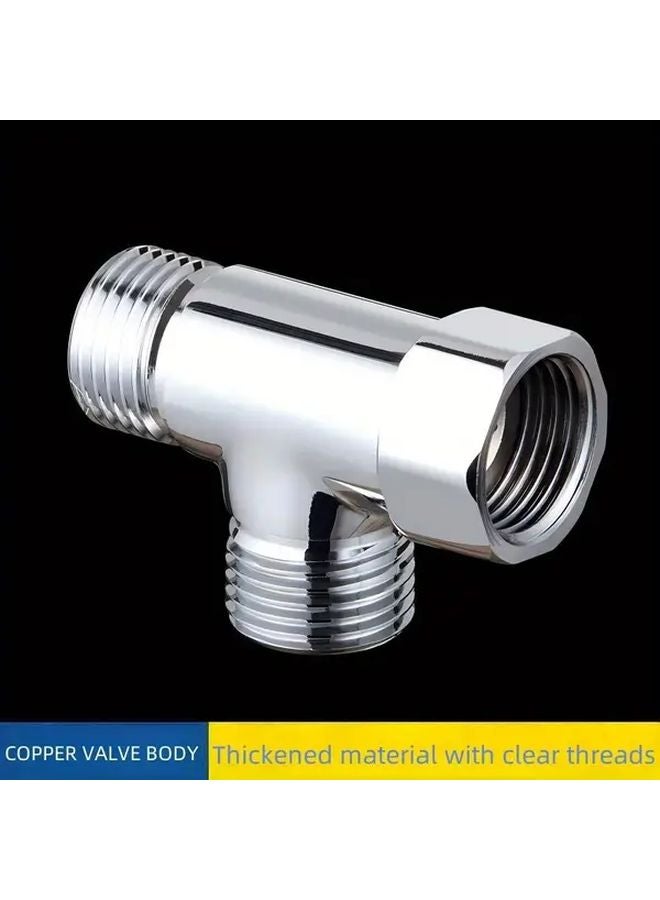 Chrome Classic Brass T Type Connector 1 2 Inch Female Threads Corrosion Resistant Plumbing Fitting - Image 5