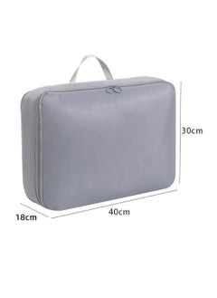 Generic 2 Pieces Travel Luggage Organizer for Carry On Luggage, Space Saving Compression Storage Bags for Clothes Organizer Travel and Home Use (Grey)  - Image 2