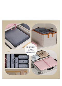 Generic 2 Pieces Travel Luggage Organizer for Carry On Luggage, Space Saving Compression Storage Bags for Clothes Organizer Travel and Home Use (Grey)  - Image 5
