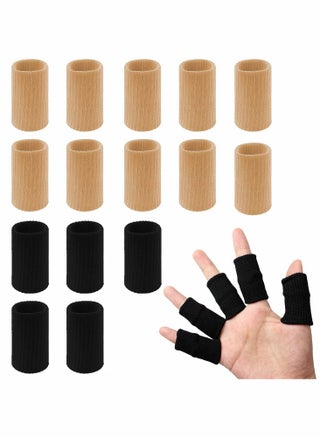 20 Pack Finger Sleeves for Pain Relief and Support, Elastic Thumb Brace for Arthritis and Trigger Finger, Comfortable and Durable Design in Black and Skin Tone - pzsku/Z84968C4BCC600EBECBE3Z/45/_/1723277897/53349e7a-7ea2-4094-a981-9acd5d9df40e