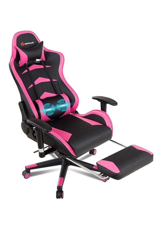 APES POWERSTONE Massage Gaming Chair with Footrest - Ergonomic Office Computer Game Racing E-Sports Chair Lumbar Massage Pillow Footrest Headrest High-Back Leather Recliner Rolling Swivel Chair - Image 1