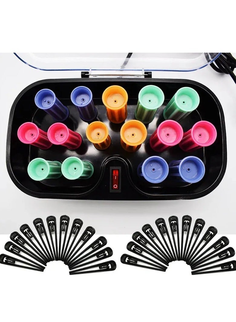 EVEREEN 15pcs Rollers Set Ceramic Hot Curlers Stic Tube Clips Dry Wet Long Short Hair Curly For Home And Barbershop - Image 2