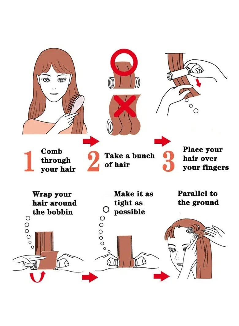 EVEREEN 15pcs Rollers Set Ceramic Hot Curlers Stic Tube Clips Dry Wet Long Short Hair Curly For Home And Barbershop - Image 4