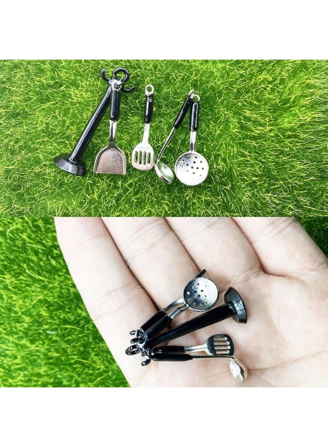 Cayway Miniature Kitchen Accessories Miniature Cookware Accessories Mini Food Accessory Mini Pot Dish Knife Fork for Play Food Toys - Image 5