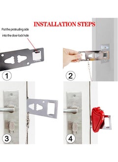 RATSAW Portable Door Lock, Home Security Door Locker, Travel Lockdown Locks, Heavy Duty Safety Lock for Home, travel  - Image 2