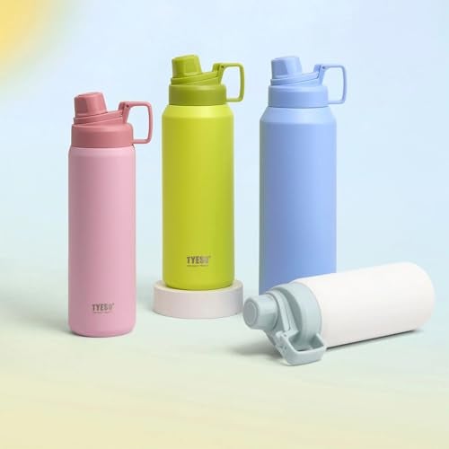 TYESO 30oz Water Bottle with Carrying Handle Lid | Insulated Stainless Steel Thermos | Gym & Sports Travel Bottle | Leak Proof & BPA Free | Summit Collection – Perfect Holiday Gift (Black) - Image 5