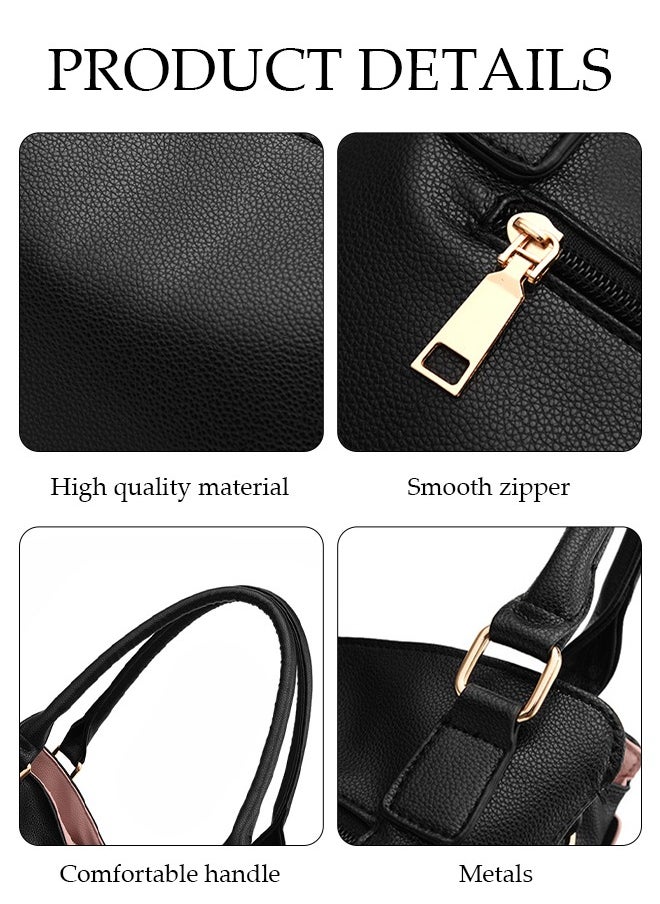DUNISO - Women's Fashion Handbag Faux Leather Crossbody Bag For Women Large Capacity Tote Bags Top Handle Satchel Fashionable Travel Shoulder Bag For Ladies - Image 1