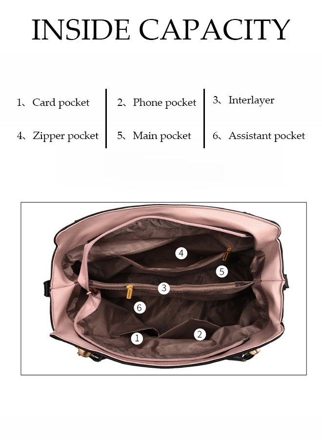 DUNISO - Women's Fashion Handbag Faux Leather Crossbody Bag For Women Large Capacity Tote Bags Top Handle Satchel Fashionable Travel Shoulder Bag For Ladies - Image 1
