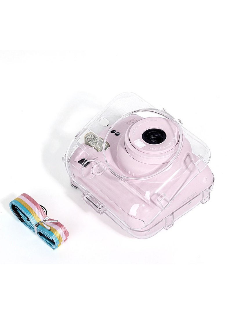 Generic - Hard Case For Fujifilm Instax Mini 12 Instant Camera With Adjustable Strap Clear Transparent - Image 1