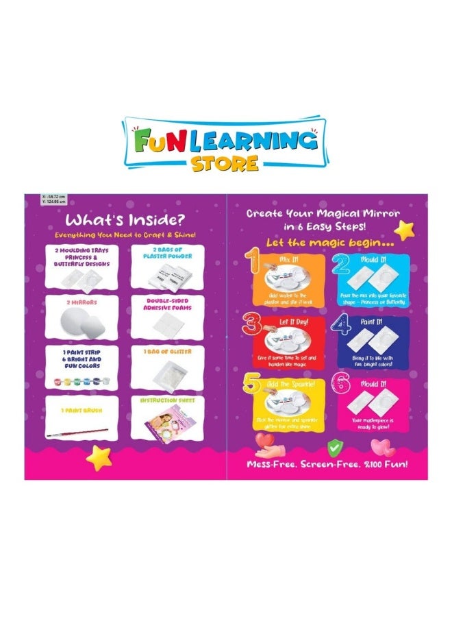 فن ليرنينج ستور طقم صناعة مرآة الأميرة – اصنعي مرآتكِ السحرية بنفسك! - Image 4