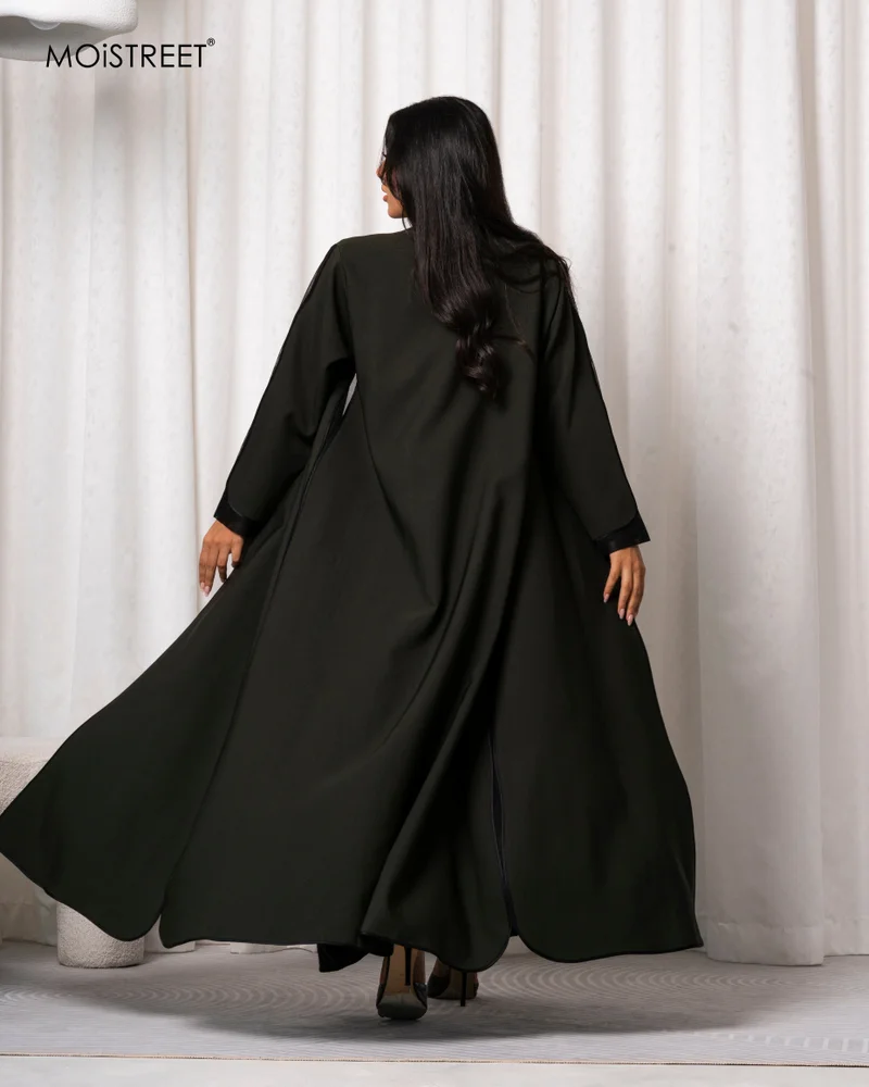 Moistreet  MOiSTREET Handmade Barbie Crepe Abaya for Women | Best Price UAE