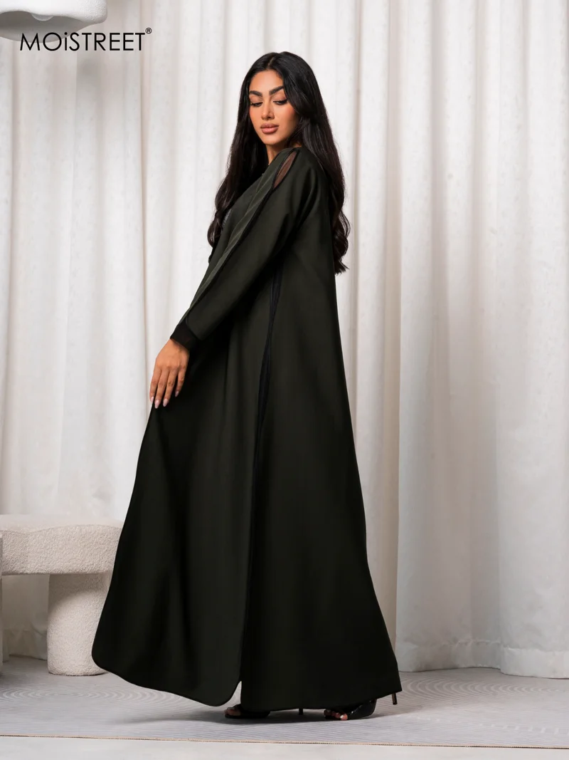 Moistreet  MOiSTREET Handmade Barbie Crepe Abaya for Women | Best Price UAE