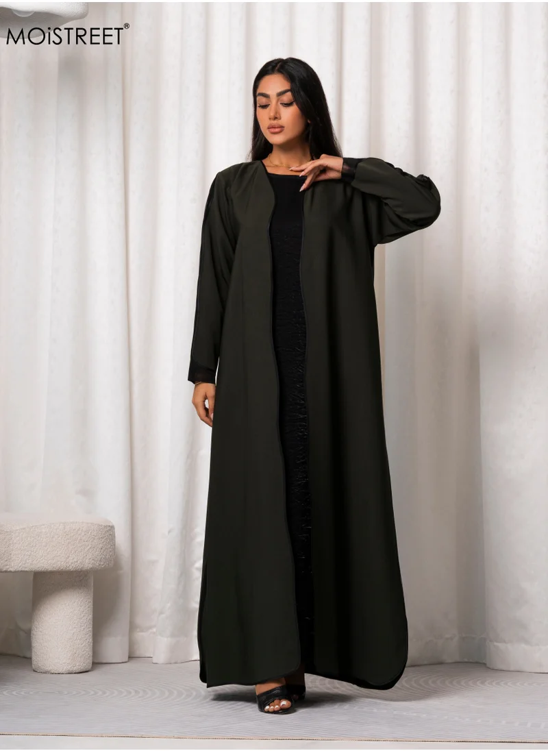 Moistreet MOiSTREET Handmade Barbie Crepe Abaya