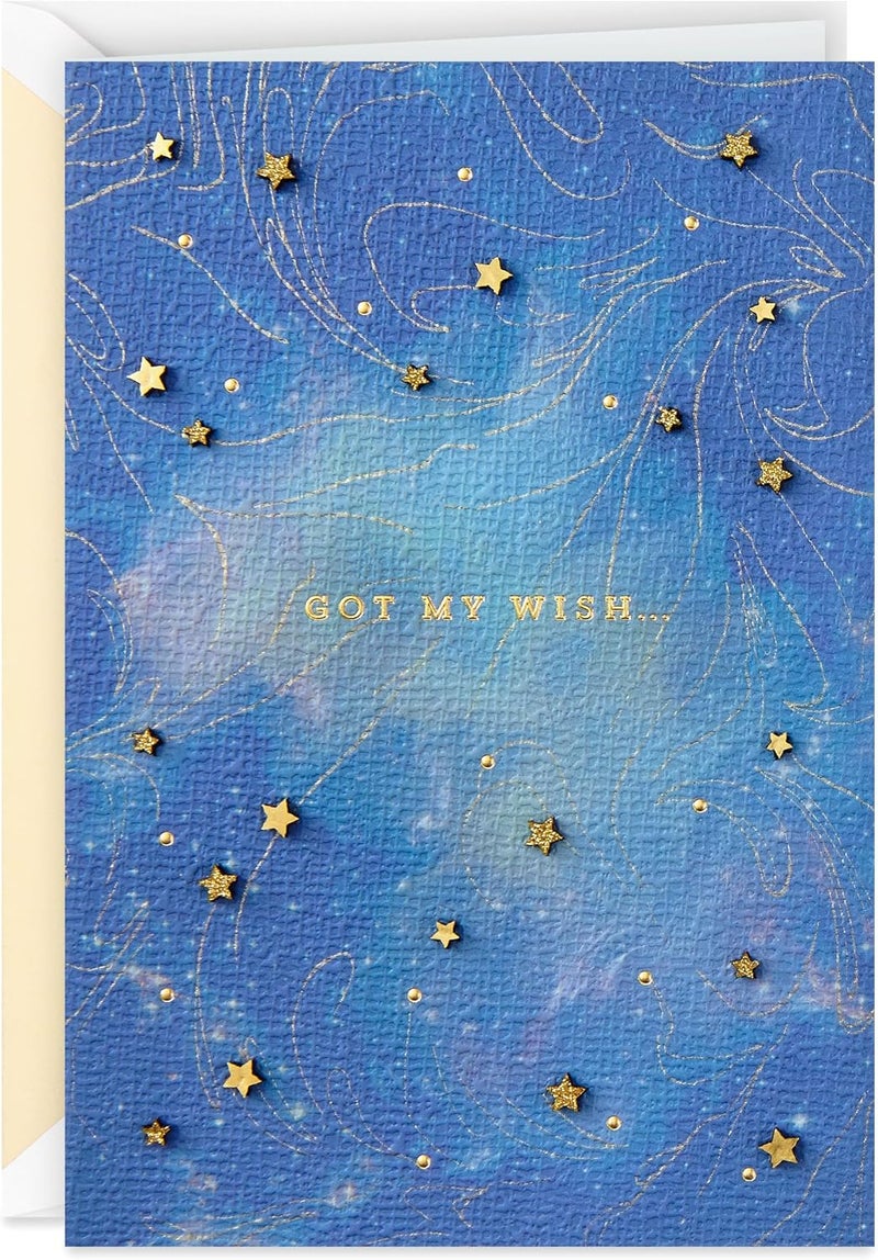 Hallmark Signature Love Card - Anniversary, Romantic Birthday, Sweetest Day (Wish on a Star) - Image 1