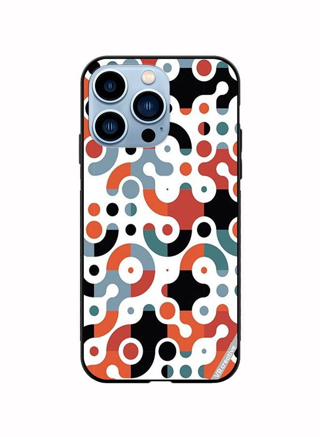 VR CREATIVE Protective Case Cover For Apple iPhone 13 Pro Geomatric Pattern Design Multicolour - Image 1