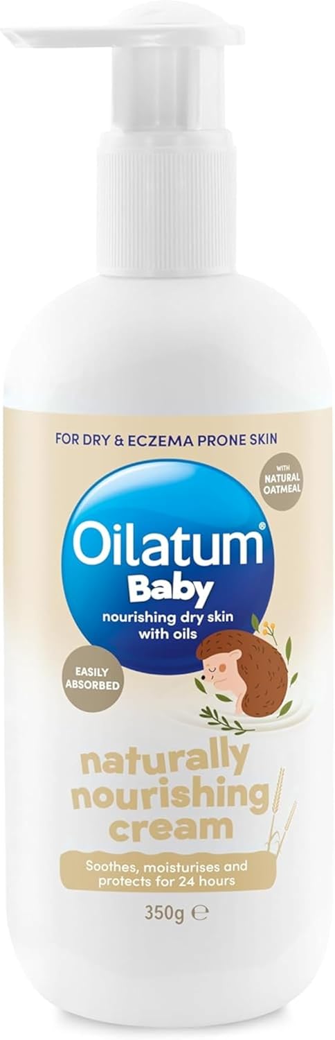 Oilatum Baby Naturally Nourishing Cream Enriched with Natural Oatmeal Provides Relief and Hydration for Up To 24 Hours For Dry Itchy and EczemaProne Skin Suitable to Use from Birth 1 x 350g
