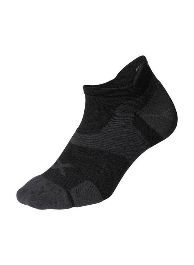 2 اكس يو جوارب 2XU للجنسين Vectr Cushion No Show - توفر دعمًا متقدمًا للجري - أسود/تيتانيوم - مقاس كبير (مقاس رجالي 9-12، مقاس نسائي 10-13.5) - Image 1