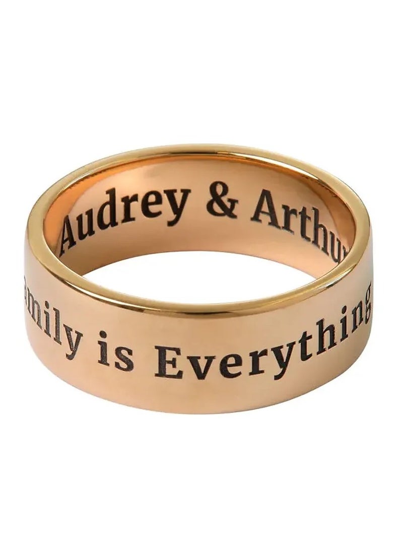 Silver 925 Personalized Wide Engraved Band Ring