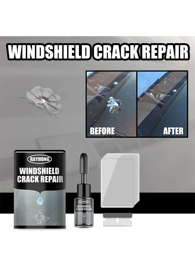 Windshield Crack Repalr Kit, Multi Functional Car Windshield Adhesive Fluid, Crack Care Agent 20ML