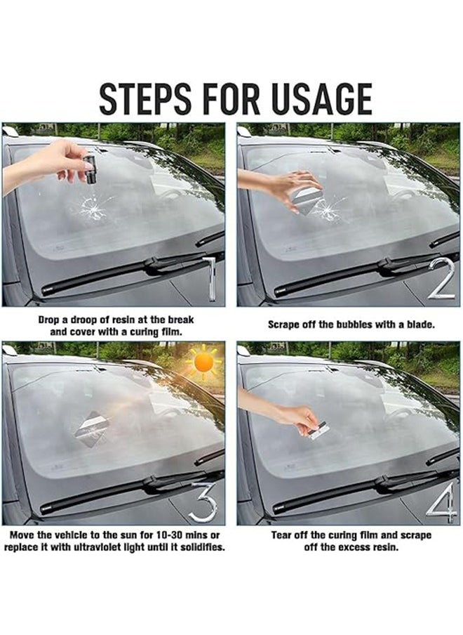 Windshield Crack Repalr Kit, Multi Functional Car Windshield Adhesive Fluid, Crack Care Agent 20ML