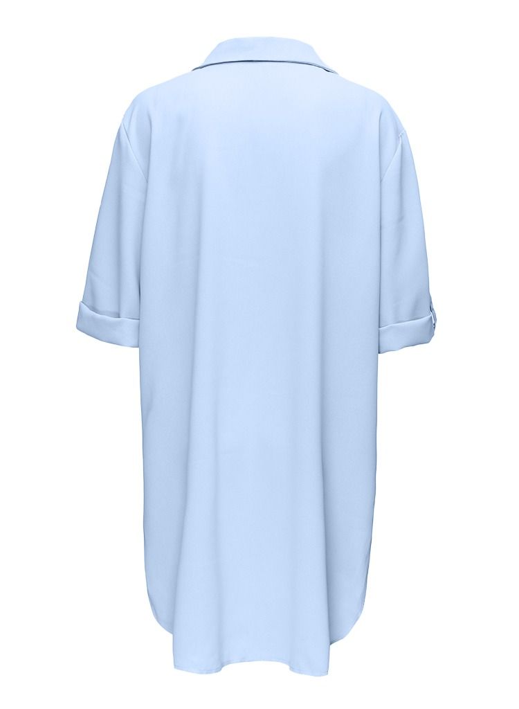 Loquat Women's Swimsuit Beach Cover Up Shirt Bikini Beachwear Bathing Suit Beach Dress Blue - Image 5