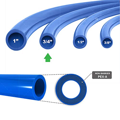 SUPPLYGIANT Pex-A Tubing 3/4 Inch x 100 Ft - Non-Barrier Pex Pipe for Potable Water, Blue Flexible Water Tubing - Image 2