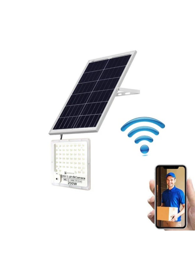 كروني مصباح أمان يعمل بالطاقة الشمسية كروني T11 مزود بكشاف 200 واط وكاميرا بدقة 720 بكسل، وبطارية مدمجة 30000 مللي أمبير/ساعة ولوحة شمسية 30 واط لمراقبة خارجية على مدار العام. - Image 2