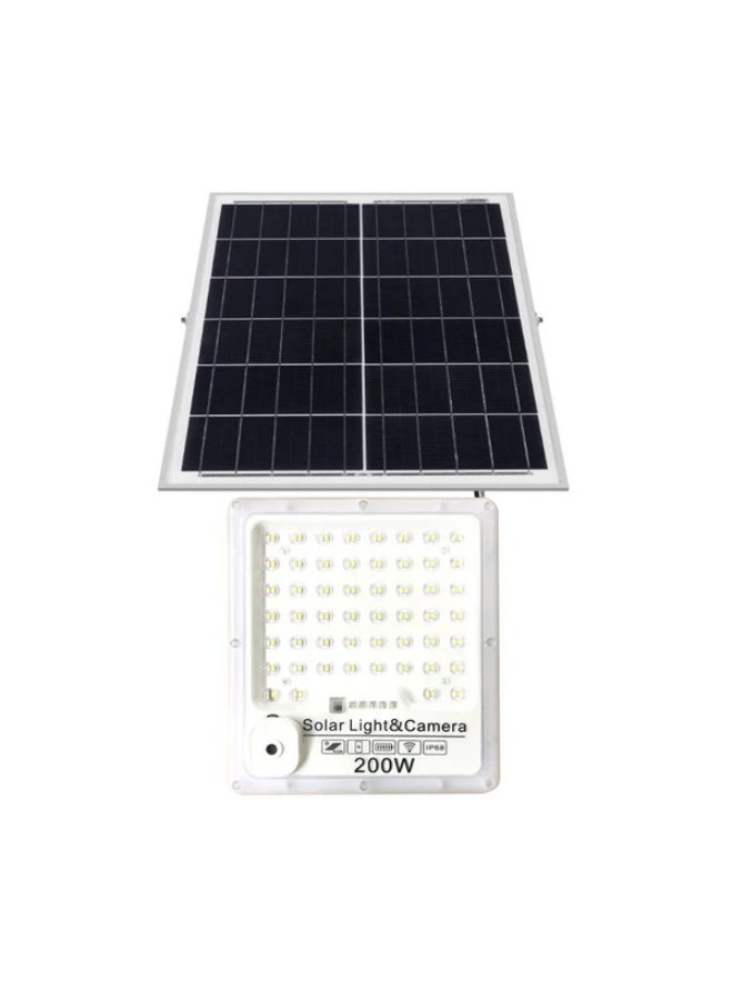 كروني مصباح أمان يعمل بالطاقة الشمسية كروني T11 مزود بكشاف 200 واط وكاميرا بدقة 720 بكسل، وبطارية مدمجة 30000 مللي أمبير/ساعة ولوحة شمسية 30 واط لمراقبة خارجية على مدار العام. - Image 5