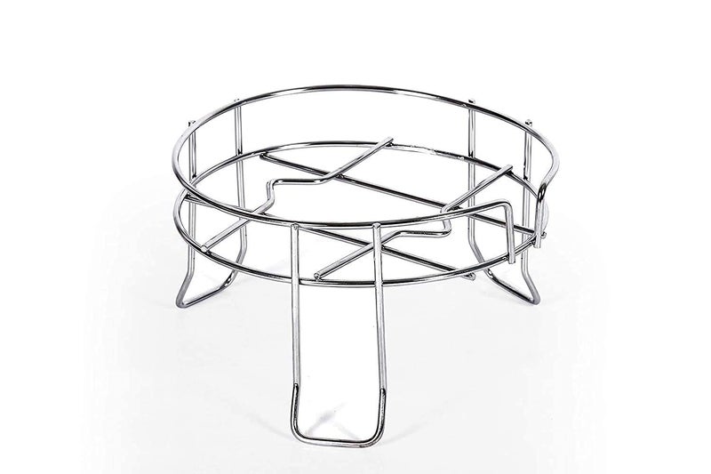 Gladnes Gladnes Stainless Steel Chrome Plated Fancy Water Matka And Pot Stand Silver Standard Step Shelf Countertop  - Image 4