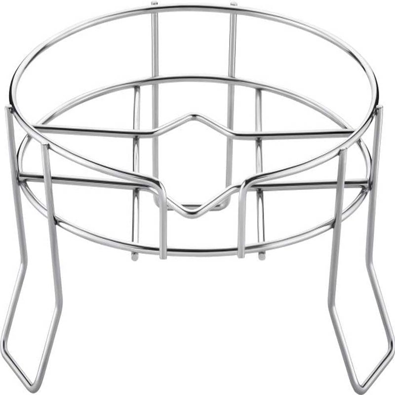 Gladnes Gladnes Stainless Steel Chrome Plated Fancy Water Matka And Pot Stand Silver Standard Step Shelf Countertop  - Image 5