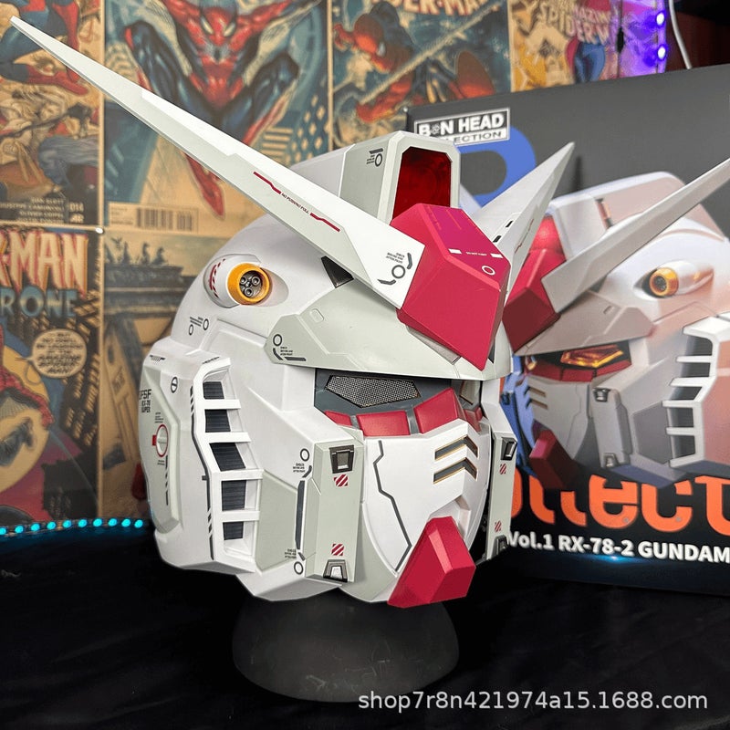 Gundam Helmet Cosplay Mask Light-up Resin - Image 4