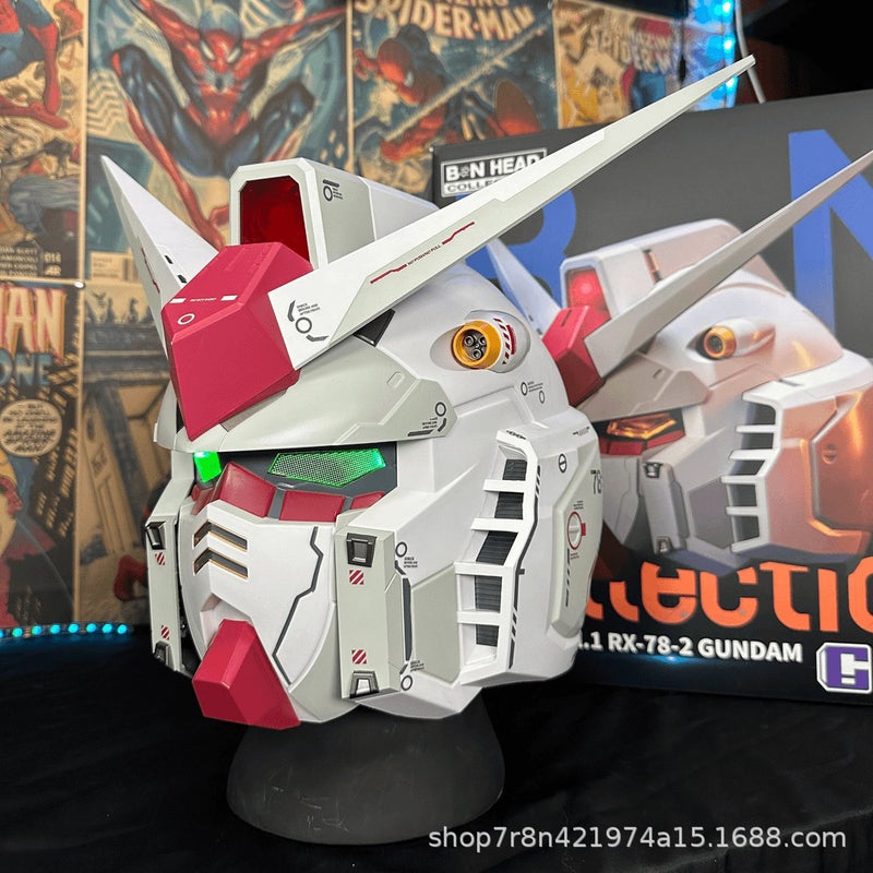 Gundam Helmet Cosplay Mask Light-up Resin - Image 5