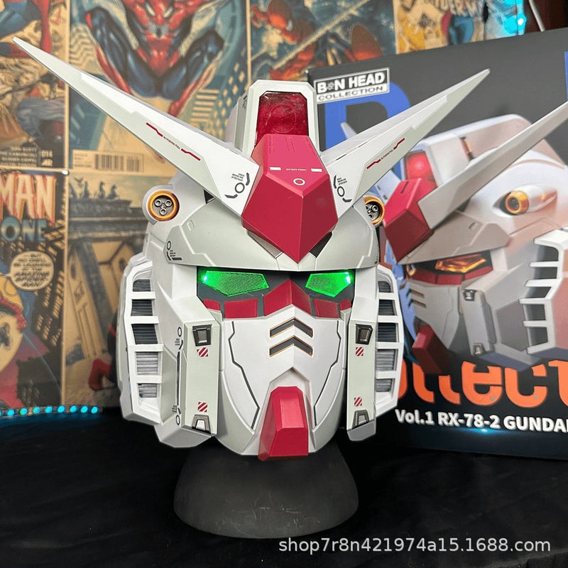 Gundam Helmet Cosplay Mask Light-up Resin - Image 3