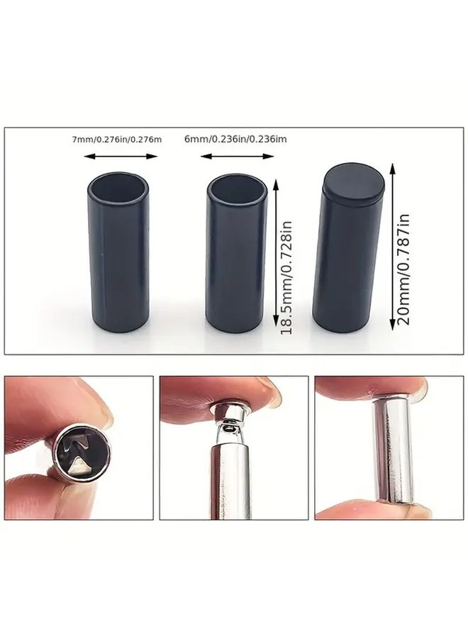 20pcs Silvery Metal Hanging Bell Cylindrical Stop Rope Buckle For Jacket Coat Clothing Accessory - Image 3