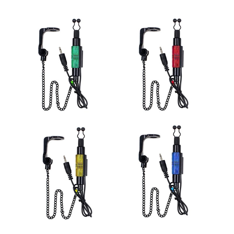 COONOR 4pcs LED Indicators Fishing Illuminated Swingers Bite Alarm Indicator Lights with Carry Case for Carp Fishing - Image 3