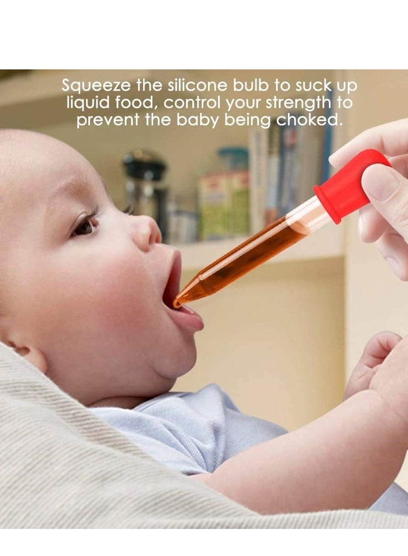 Liquid Droppers, 5 ML Dropper Pipettes Silicone and Plastic Eyedropper for Candy Moulds Chocolate Gummy Art Crafts Multicolour 6 Pack - Image 4