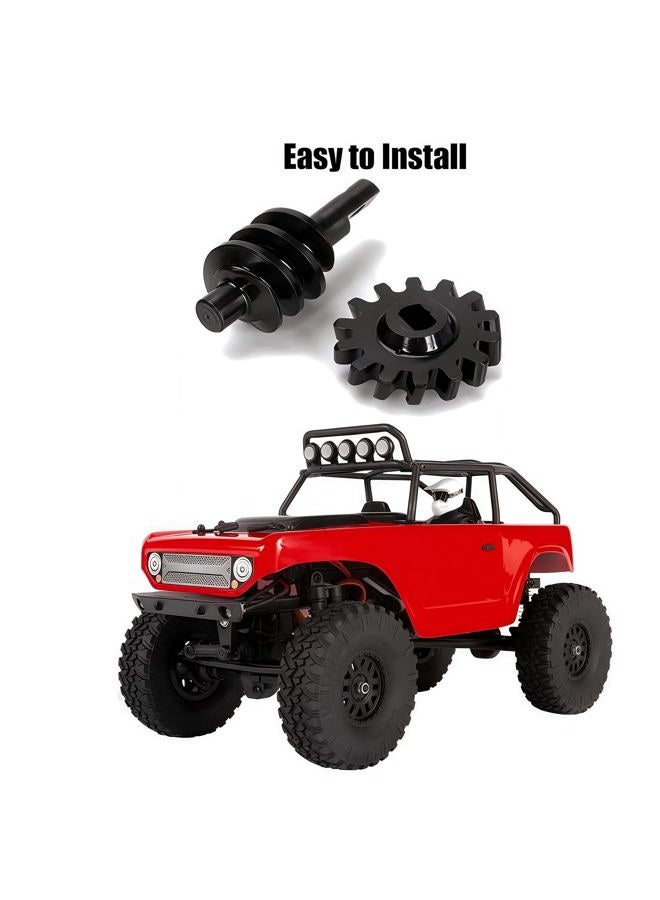 AMK 2pcs Steel Axle 14T/2T Front and Rear Overdrive Differential Worm Gear for Axial SCX24 1/24 RC Crawler Truck Car Upgrades Parts Accessories (16T/2T Worm Gear Set) - Image 4