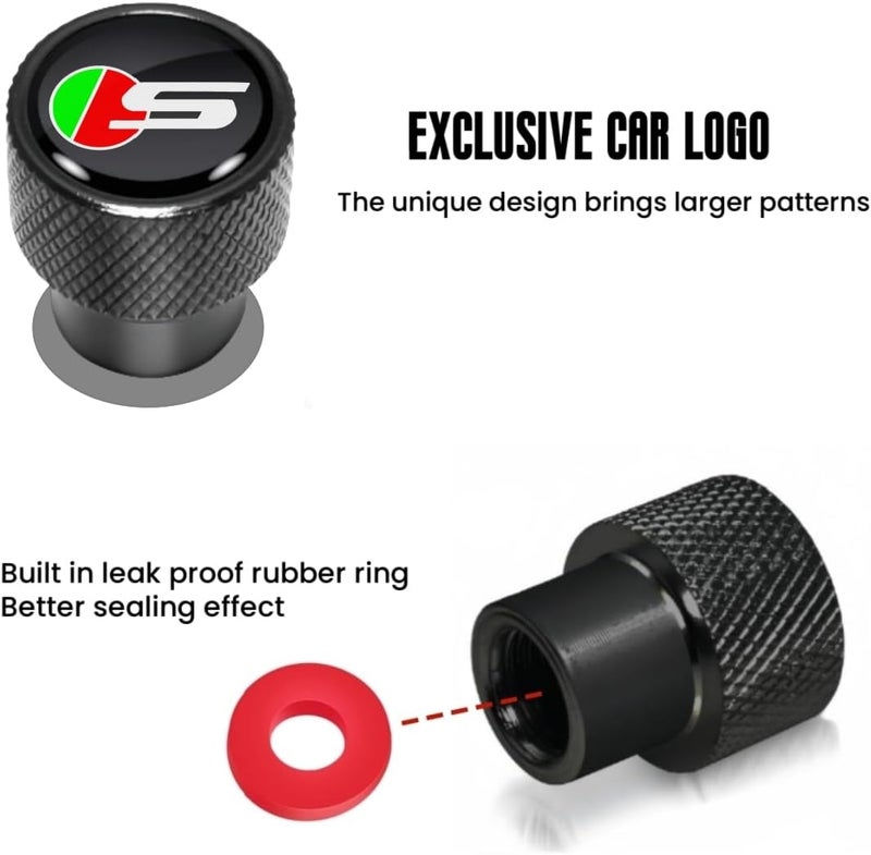 JULOPO غطاء صمام إطار عجلة السيارة المتوافق مع جاكوار XE وXEL وXF وXFL وXJ وF-PACE وF-Type، أغطية هواء الإطارات، شعار سيارة كبير، مادة معدنية - Image 2