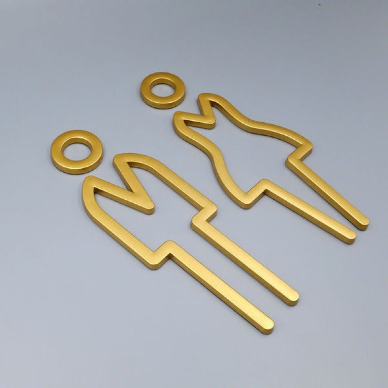 3D Hollow Bathroom Sign, Creative Toilet Door Plaque - Image 4