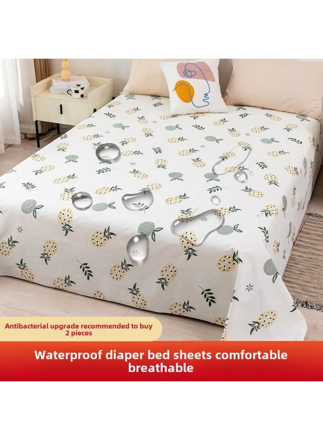 Waterproof Bed Sheet Cat Urine Hair Bed Cover Urine-Resistant Baby List Machine Washable Urine-Proof Cover Dog Rabbit Pet Cover Urine Pad-Color:Pineapple-[waterproof And Breathable For All Seasons]-Specifications:Single Bed Sheet-230x300cm [for Large Beds And Sofas]  - Image 1
