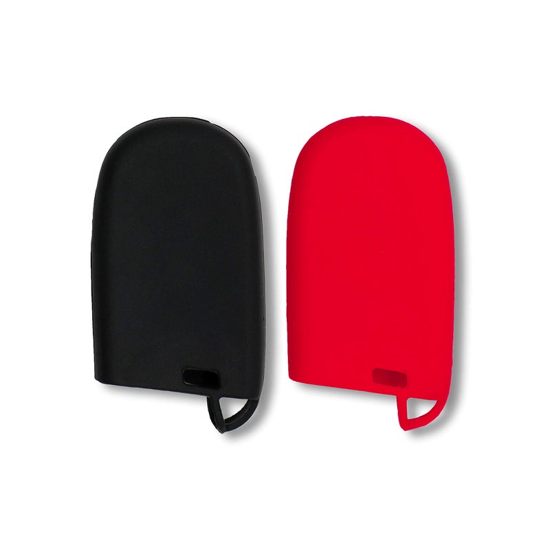Autobase Silicone Key Fob Cover for Jeep Grand Cherokee Renegade Compass Dodge Challenger Charger Dart Durango Journey Chrysler 200 300 | Car Accessory | Key Protection Case - 2Pcs - Image 2