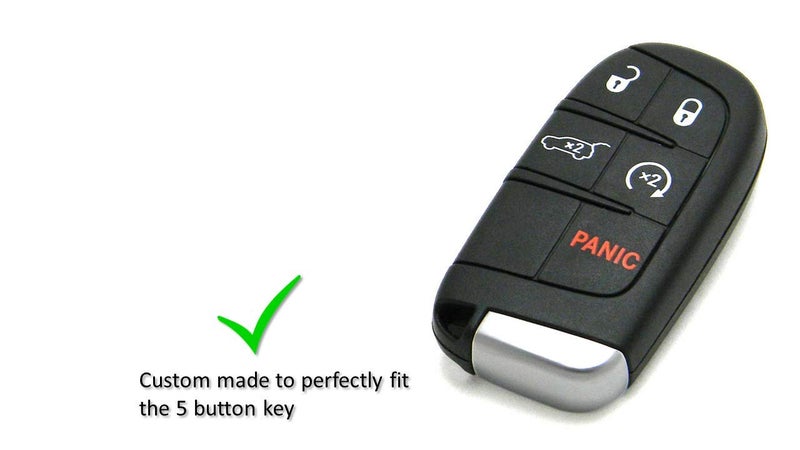 Autobase Silicone Key Fob Cover for Jeep Grand Cherokee Renegade Compass Dodge Challenger Charger Dart Durango Journey Chrysler 200 300 | Car Accessory | Key Protection Case - 2Pcs - Image 4