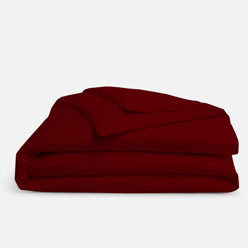KEDARA CLOTH غطاء لحاف ملكي بلون بورغندي 1800 TC من الألياف الدقيقة مع سحاب - Image 3